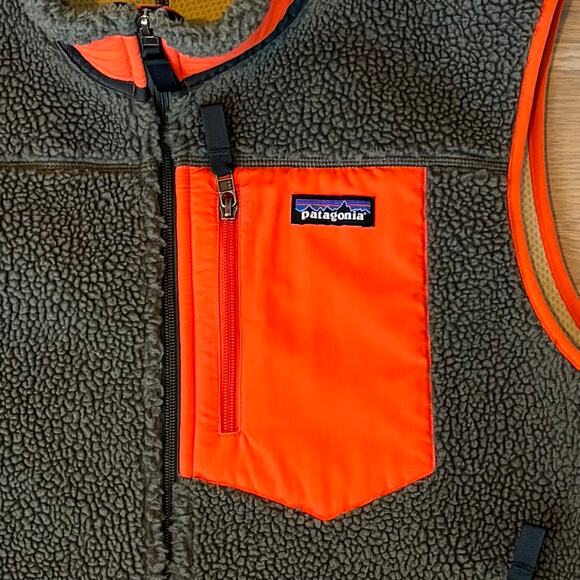 Patagonia Classic Retro X Fleece Vest Deep Pile Windproof Green Mens Large - Picture 3 of 11